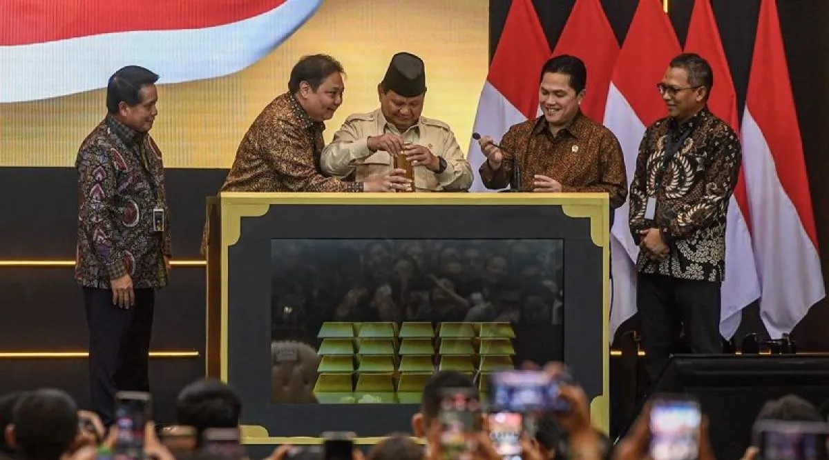 Presiden Prabowo Resmikan Bank Emas Pertama di Indonesia, Target Tambah PDB Rp245 Triliun